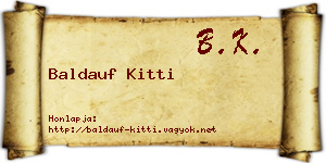 Baldauf Kitti névjegykártya